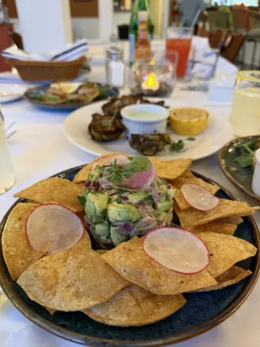 Shareable plates from the Panama Hotel Restaurant